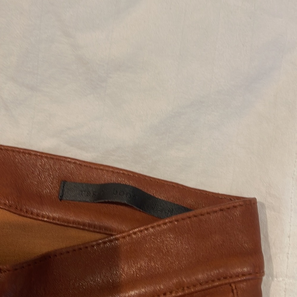 COPY - Rag & Bone leather pants in washed Cognac - Picture 4 of 5